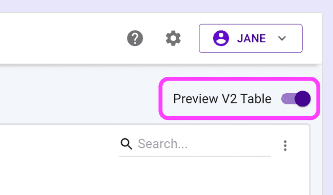 Students table - Preview the V2 table Students table - Preview the V2 table