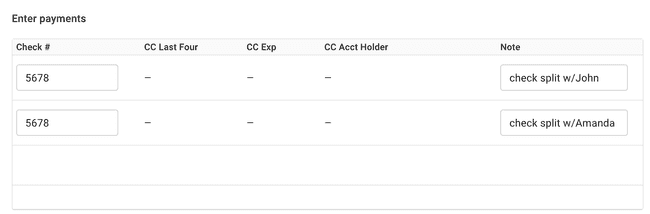 Payment by Item - Leave an optional note Payment by Item - Leave an optional note