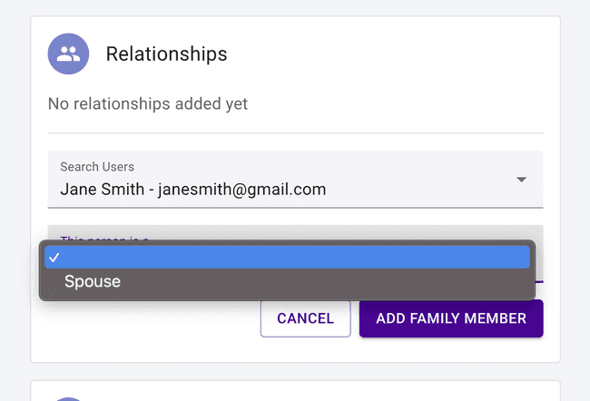 Parent details - Add parent relationship to a parent member Parent details - Add parent relationship to a parent member