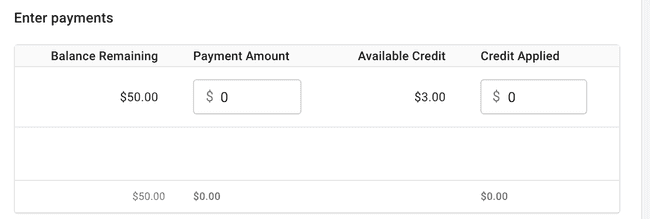 Payment by Item - User with available credit Payment by Item - User with available credit