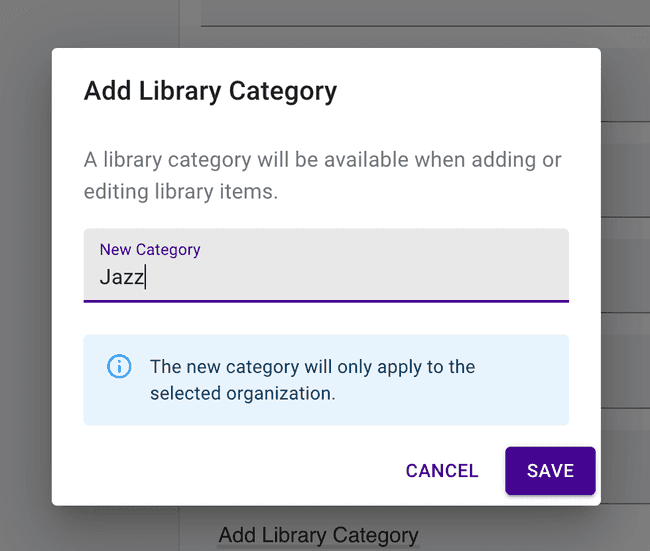 District Admin - Add Library Category District Admin - Add Library Category