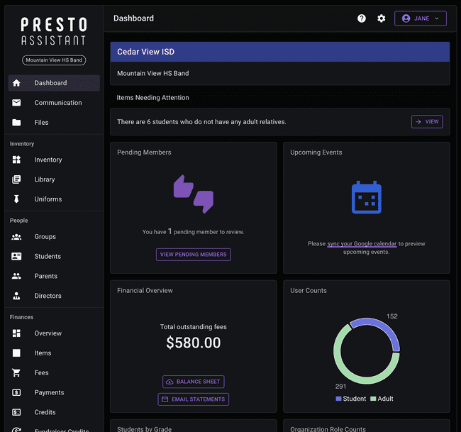 Dashboard - Dark mode Dashboard - Dark mode