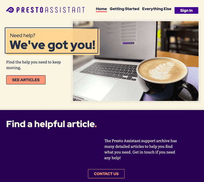 Support site — Home page Support site — Home page