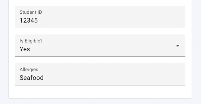 New Member Form - add allergy information New Member Form - add allergy information