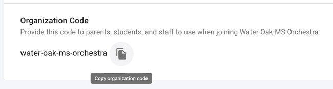 District Admin - copy the Organization Code District Admin - copy the Organization Code