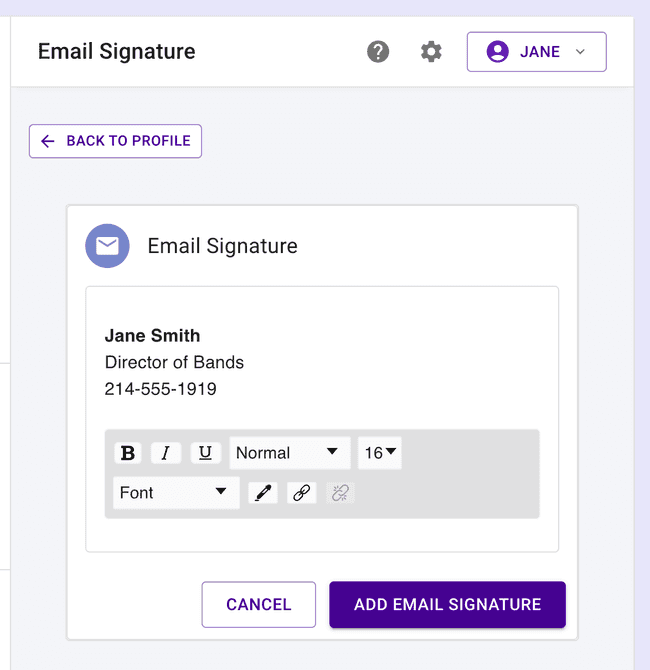 Email Signature - Create a new signature Email Signature - Create a new signature