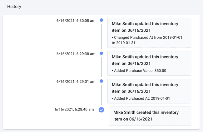 District Admin Inventory Item History District Admin Inventory Item History